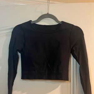 Lululemon ebb to street long sleeve top in black size 4
